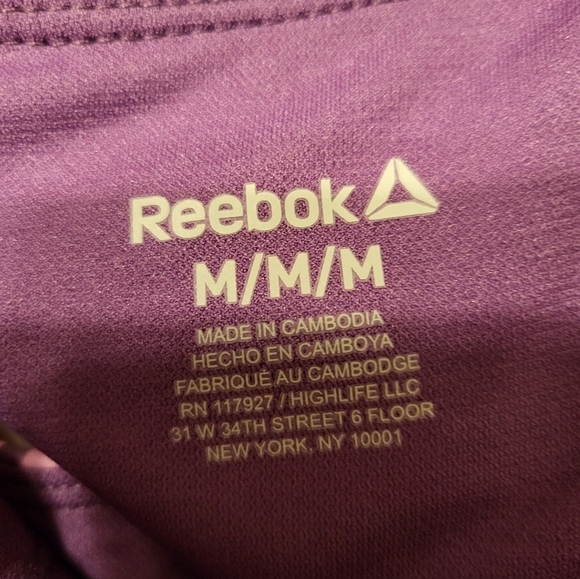 NWT Reebok Med Play on Crop Tank Bra Sunset Purple - Picture 8 of 11